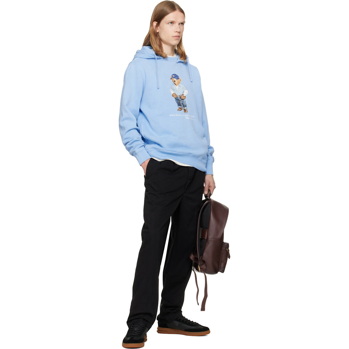 Polo Ralph Lauren Blue Polo Bear Fleece Hoodie