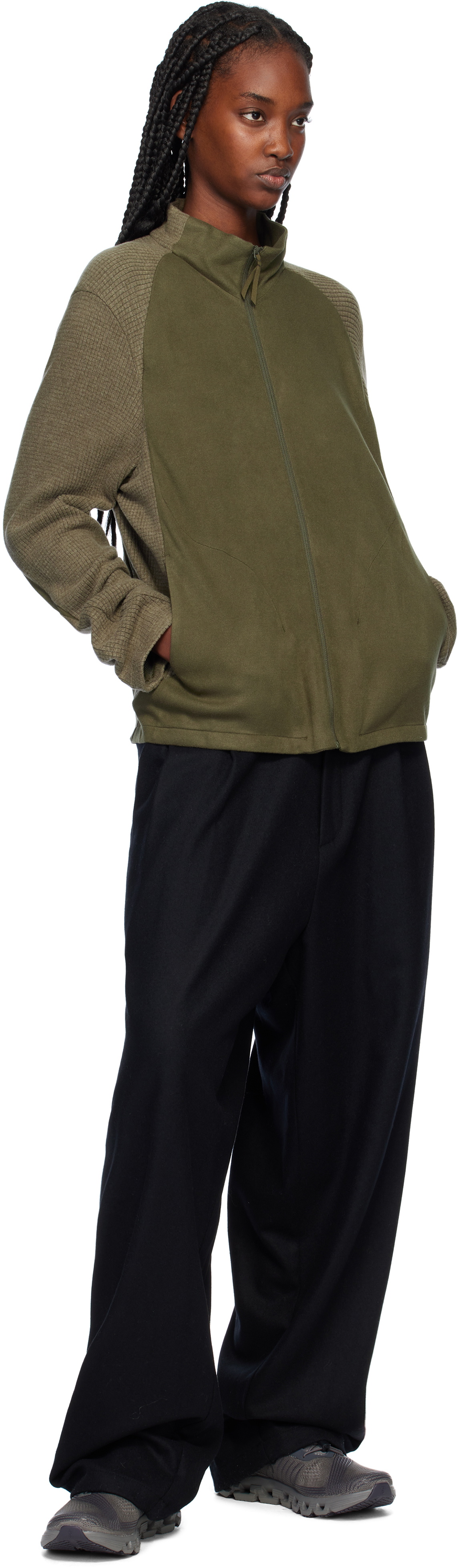 POST ARCHIVE FACTION (PAF) Khaki 7.0 Right Sweatshirt