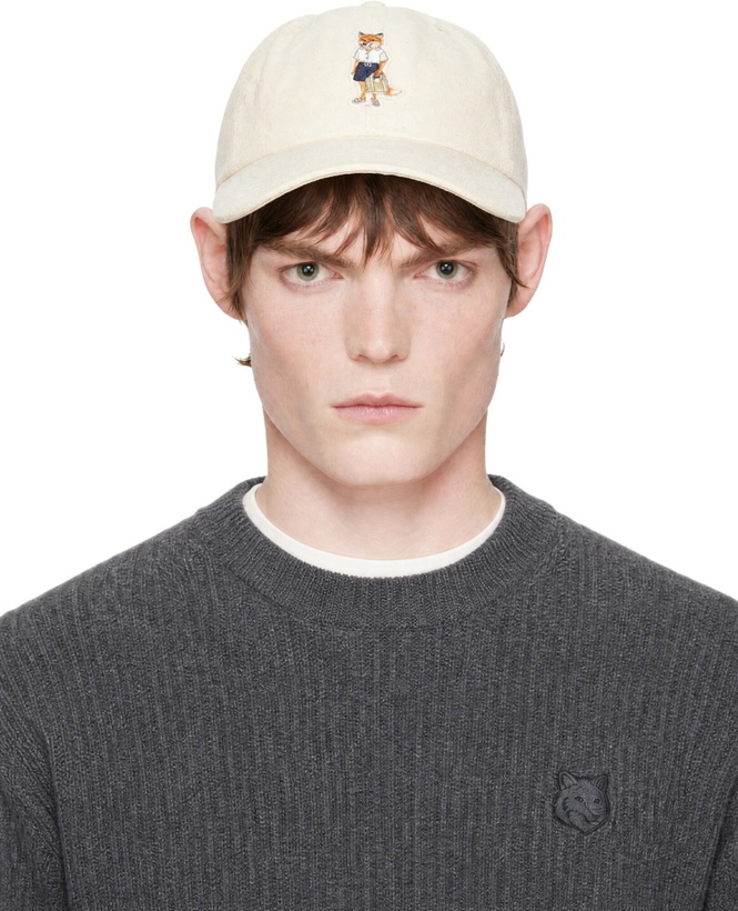 Photo: Maison Kitsuné Off-White Dressed Fox Cap