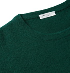 Boglioli - Brushed Wool and Cashmere-Blend Sweater - Men - Forest green