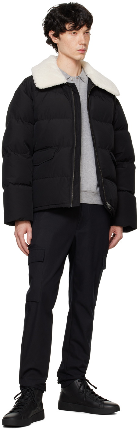 Dunst Black Shearling Collar Down Jacket