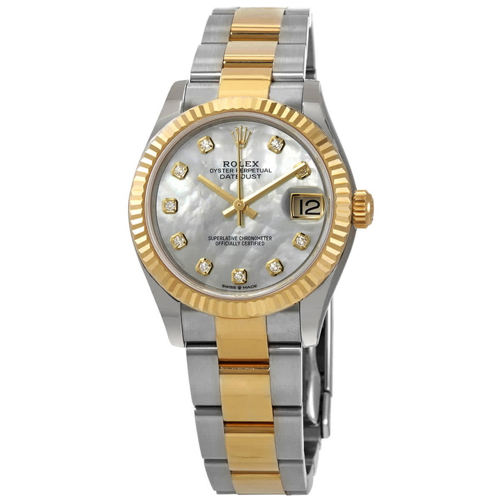 Photo: Rolex Datejust 31Mother of Pearl Diamond Dial Automatic Ladies Steel and 18kt Yellow Gold Oyster Watch 278273MDO