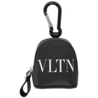 Valentino Black Valentino Garavani VLTN Bag Charm Keychain
