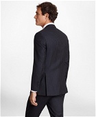 Brooks Brothers Men's Milano-Fit Striped Wool Twill Suit Jacket | Charcoal