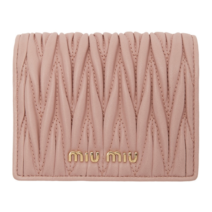 Miu Miu Pink Quilted Wallet Miu Miu