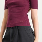 Y-3 Women's Fitted T-Shirt in Maroon