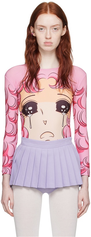 Photo: Pushbutton SSENSE Exclusive Pink Crying Girl Long Sleeve T-Shirt