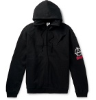 Vetements - Logo-Appliquéd Fleece-Back Cotton-Jersey Zip-Up Hoodie - Black