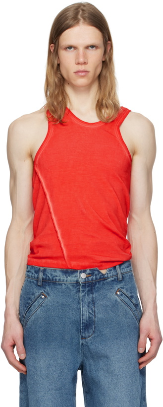 Photo: SPENCER BADU Red Organic Cotton Tank Top