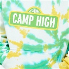 Camp High Men's High Street Tie Dye Hoody in Kermit Green/Sunshine Yellow