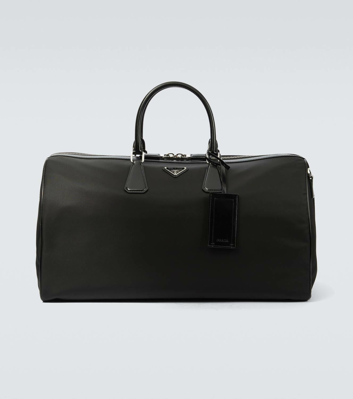 Prada Leather-trimmed duffel bag