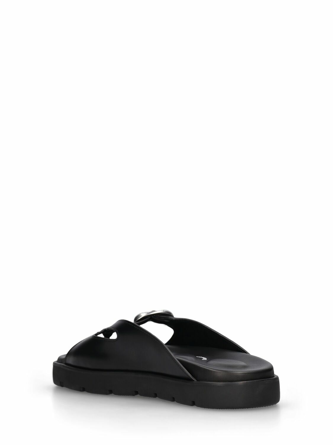 【Alexander Wang】20mm Dome leather flatform sandals ALEXANDER WANG 20mm Dome Leather Flatform Sandals Alexander Wang