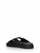 ALEXANDER WANG 20mm Dome Leather Flatform Sandals