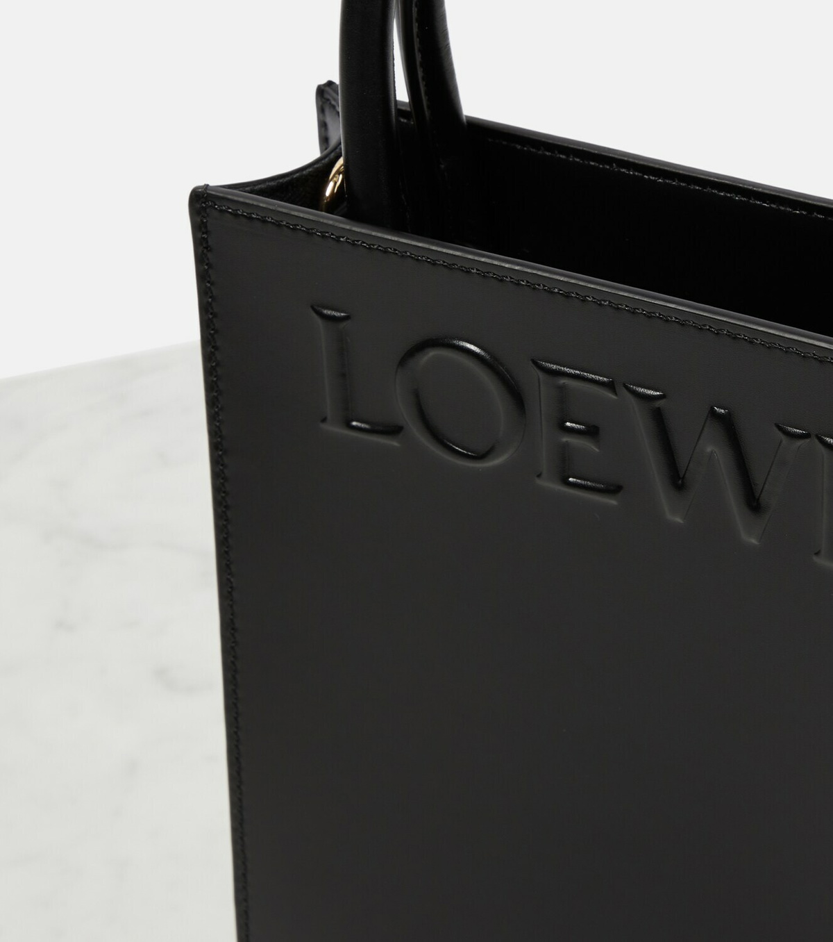トートバッグ LOEWE  Standard A5 Tote Bag in Sleek Calfskin in Black Loewe Standard A5 Tote Bag in Black | FWRD