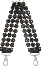 Stefan Cooke Black Short Button Bag Strap