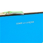Comme des Garçons CDG Wallet SA8100SF Super Fluro Leather Wallet in Blue/Orange