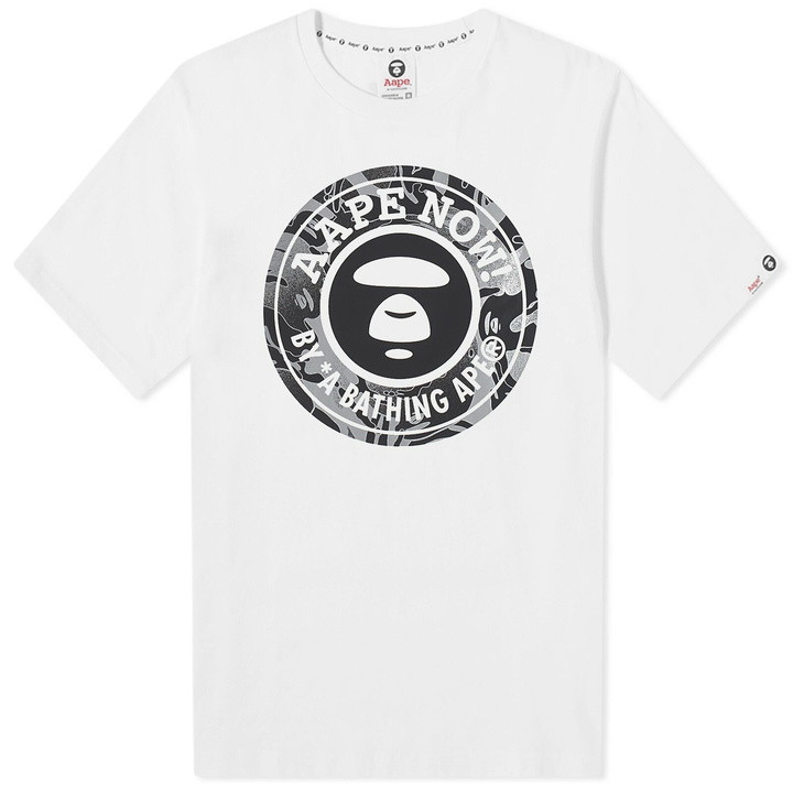 Photo: Men's AAPE Mono Camo Stamp T-Shirt in White