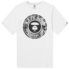 Men's AAPE Mono Camo Stamp T-Shirt in White