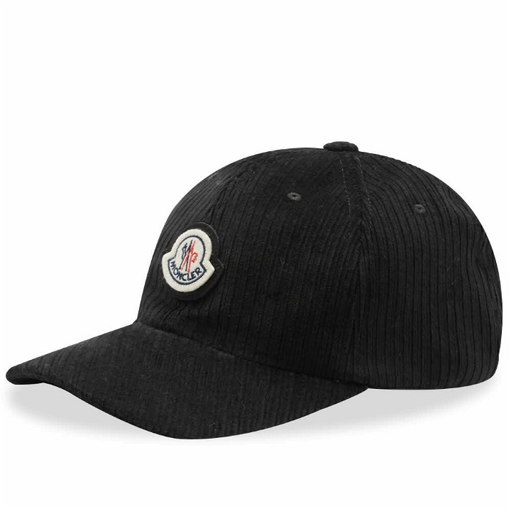 Photo: Moncler Men's Cord Logo Baseball Cap in Black