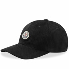Moncler Men's Cord Logo Baseball Cap in Black