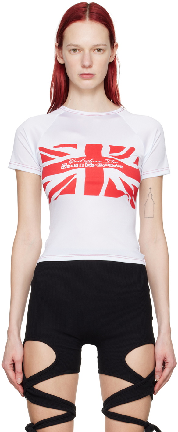 Sinead Gorey White Raglan Sleeve T-Shirt