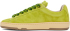 Lanvin Green Suede Curb Lite Sneakers