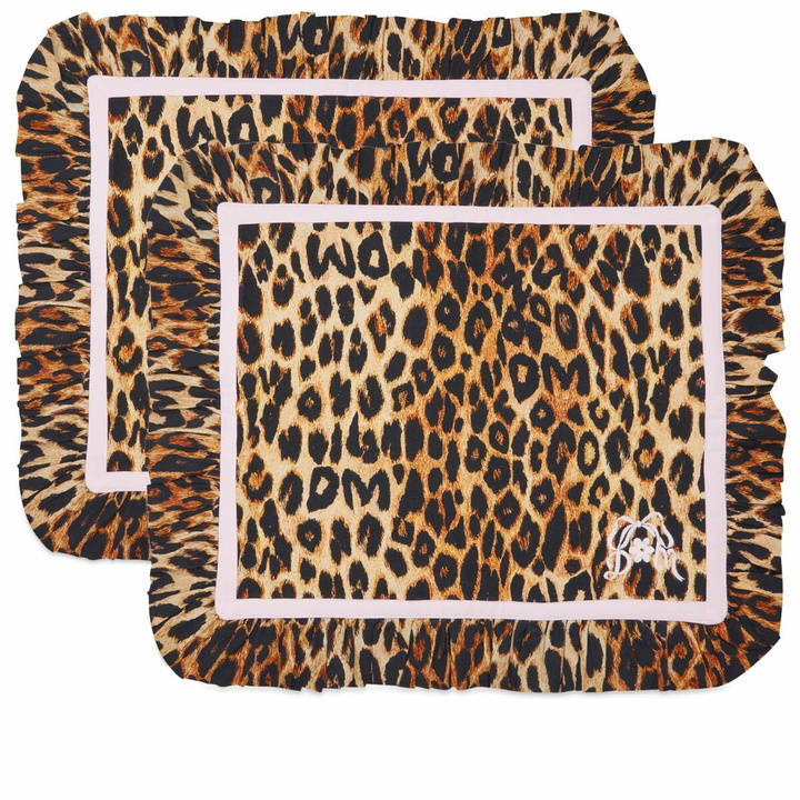 Photo: Damson Madder Women's 2 Set Ruffle Placemat in Leopard 
