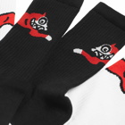 ICECREAM Men's Running Dog Socks - 6-Pack in Black And White 