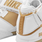 Nike Zoom Lebron II Sneakers in White/Metallic Gold