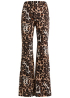 Diane Von Furstenberg Brooklyn Leopard-print Flared Jersey Trousers Multicoloured