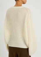Toteme Ribbed-knit Mohair-blend Jumper Ecru