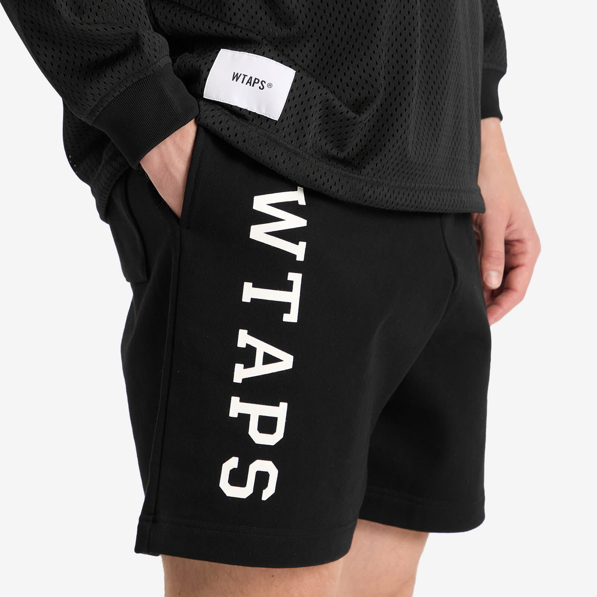 WTAPS Men's Academy Logo Shorts in Black WTAPS