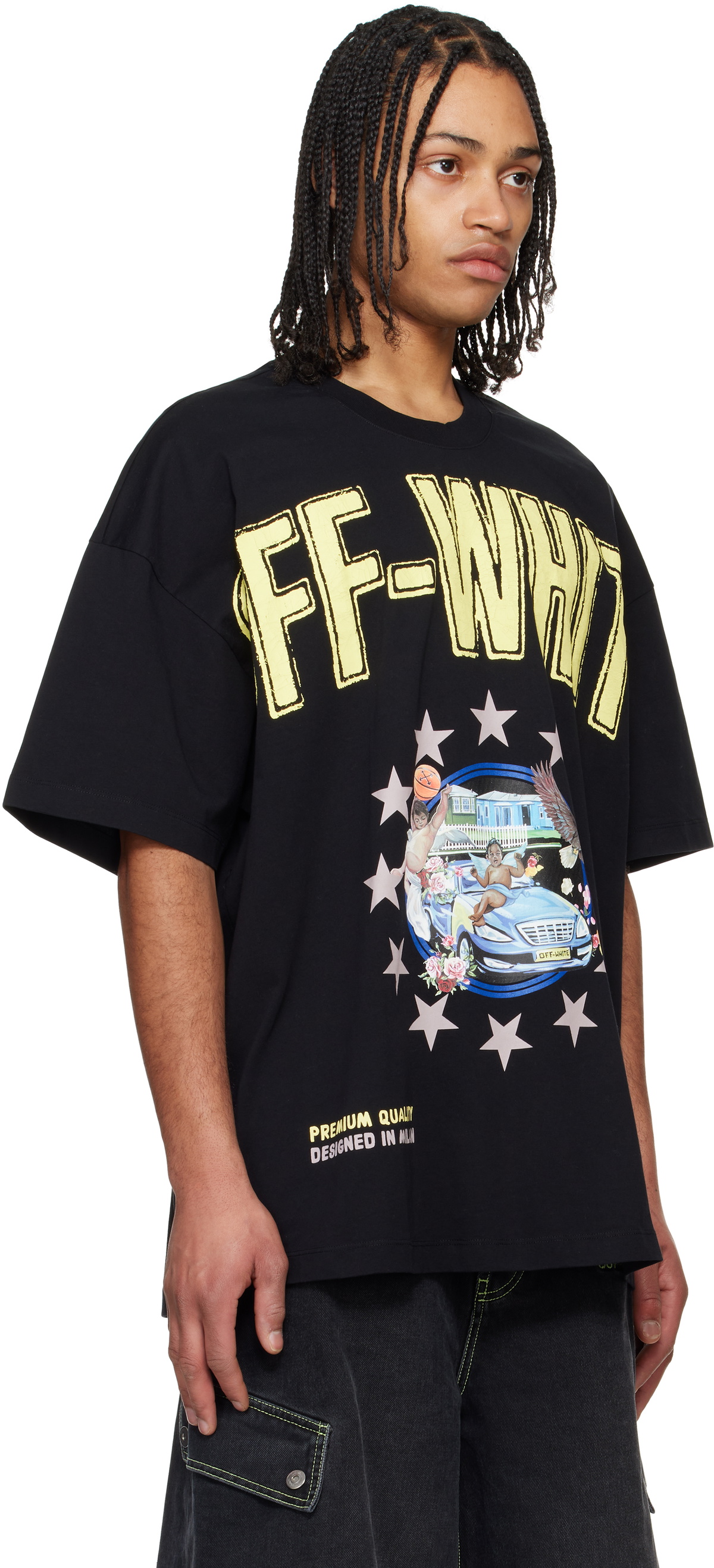 Off-White Black Fresco Star T-shirt Off-White