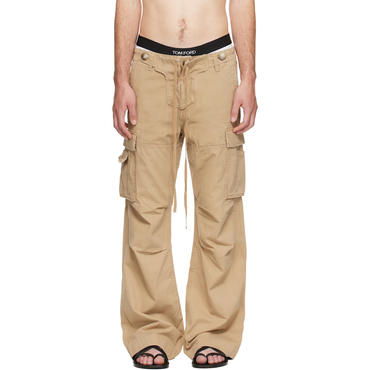 Raimundo Langlois Beige Double Fly Cargo Pants