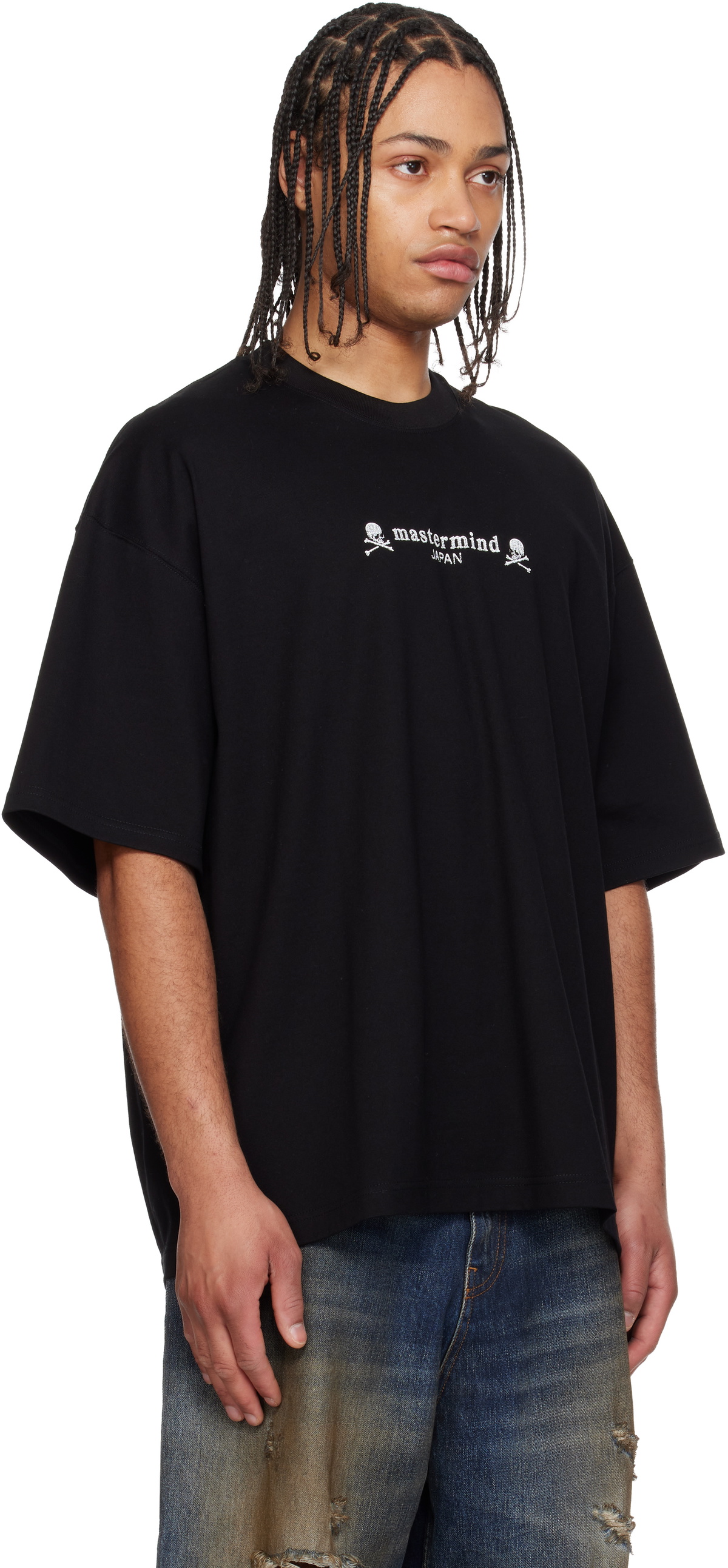 mastermind JAPAN Black OG Embroidery-Ish T-shirt