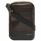 Master-Piece Gloss Leather Shoulder Bag in Brown 