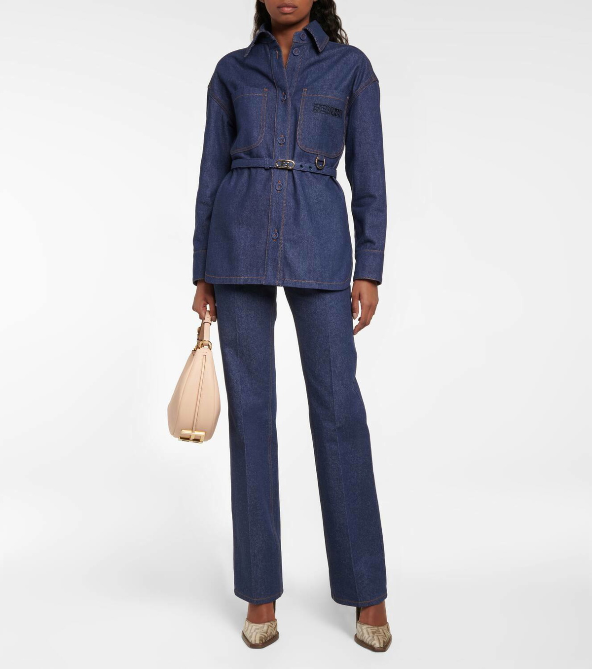 Fendi High-rise wide-leg jeans Fendi