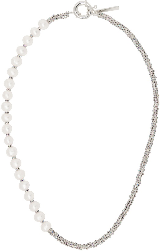 Photo: PEARL OCTOPUSS.Y Silver Baroque Diamond Necklace