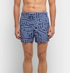 Frescobol Carioca - Modernist Bretton Short-Length Printed Swim Shorts - Blue