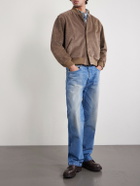 Cherry Los Angeles - Logo-Debossed Suede Bomber Jacket - Brown