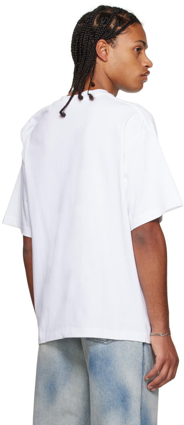 Y/Project SSENSE Exclusive White Folded Shoulder T-Shirt Y/Project