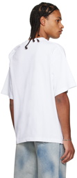 Y/Project SSENSE Exclusive White Folded Shoulder T-Shirt