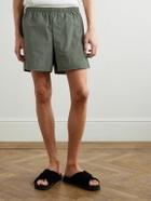 A Kind Of Guise - Bibile Straight-Leg Embroidered Recycled-Shell Shorts - Green