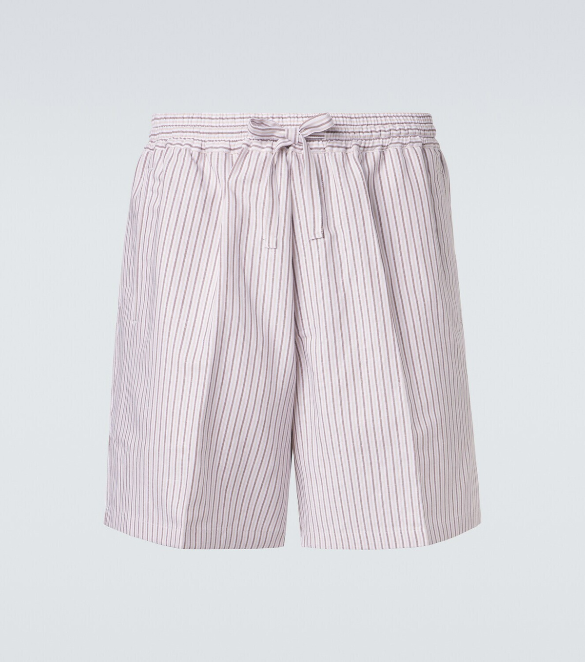Umit Benan Julian striped cotton and silk shorts