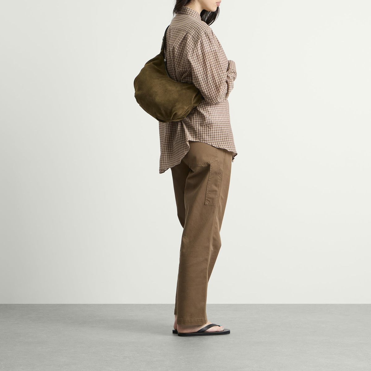 Nothing Written Women's HT Suede Shoulder Bag in Caramel 