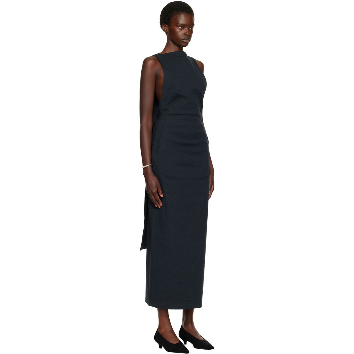 ISSEY MIYAKE Navy Allow Maxi Dress