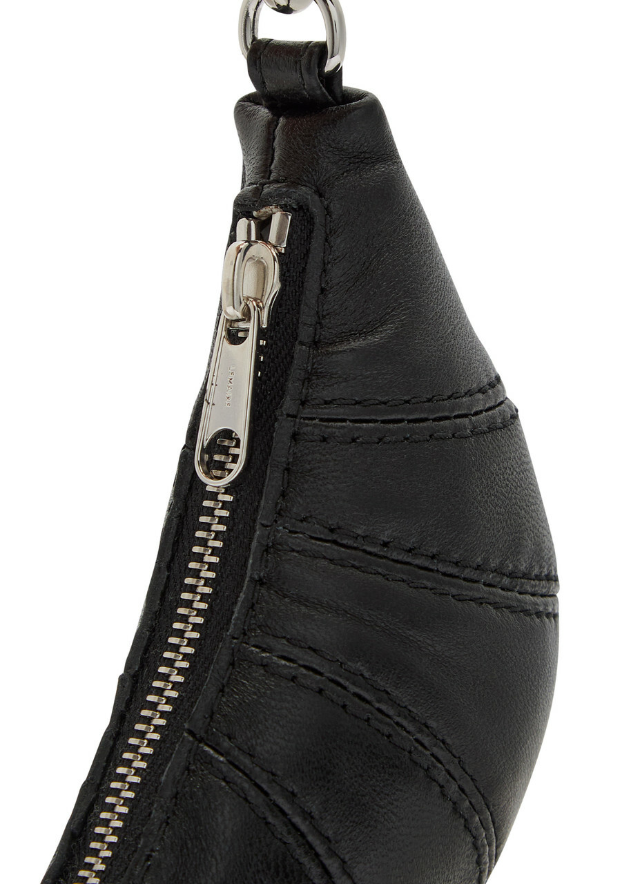 Lemaire Croissant Mini Leather bag Charm - Black - One Size