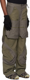 HOKITA Khaki & Gray Paneled Cargo Pants