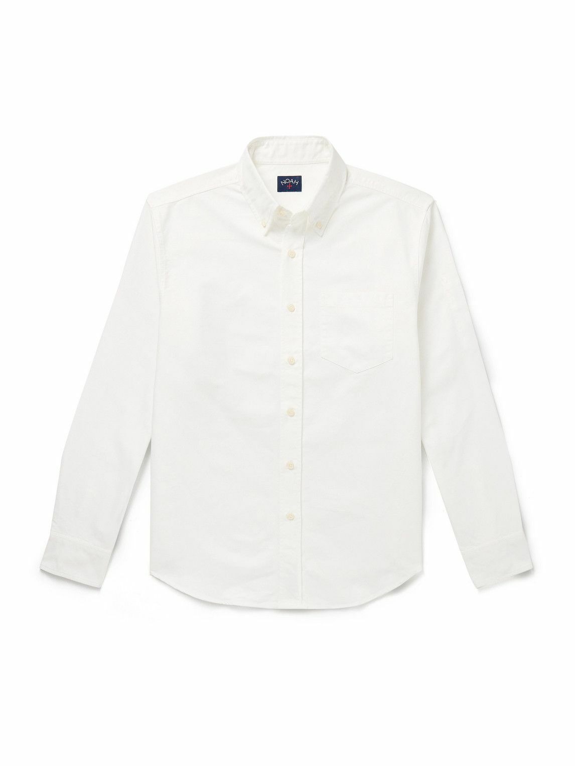 Noah - Button-Down Collar Cotton Oxford Shirt - White Noah NYC