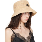 ANINE BING Beige Cabana Bucket Hat